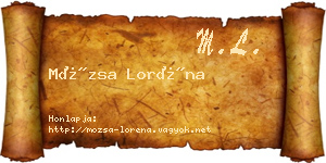Mózsa Loréna névjegykártya